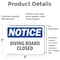 Signmission Diving Board Closed, 5 in W x Rectangle, Vinyl Decal OS-2PACK-NS-D-35-L-11062 - alternate 6